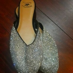 Rhinestone Open Back Shoes